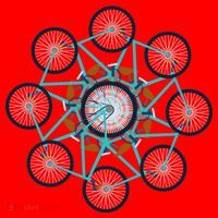 Bike Cycling Pattern Santa Hat thumb 1