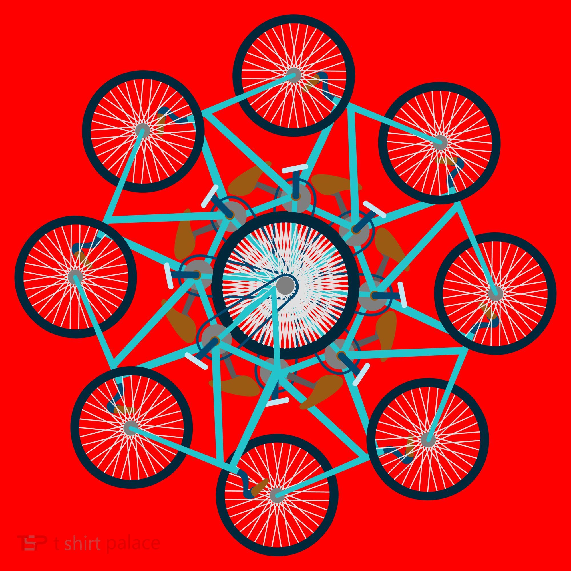 Bike Cycling Pattern Santa Hat