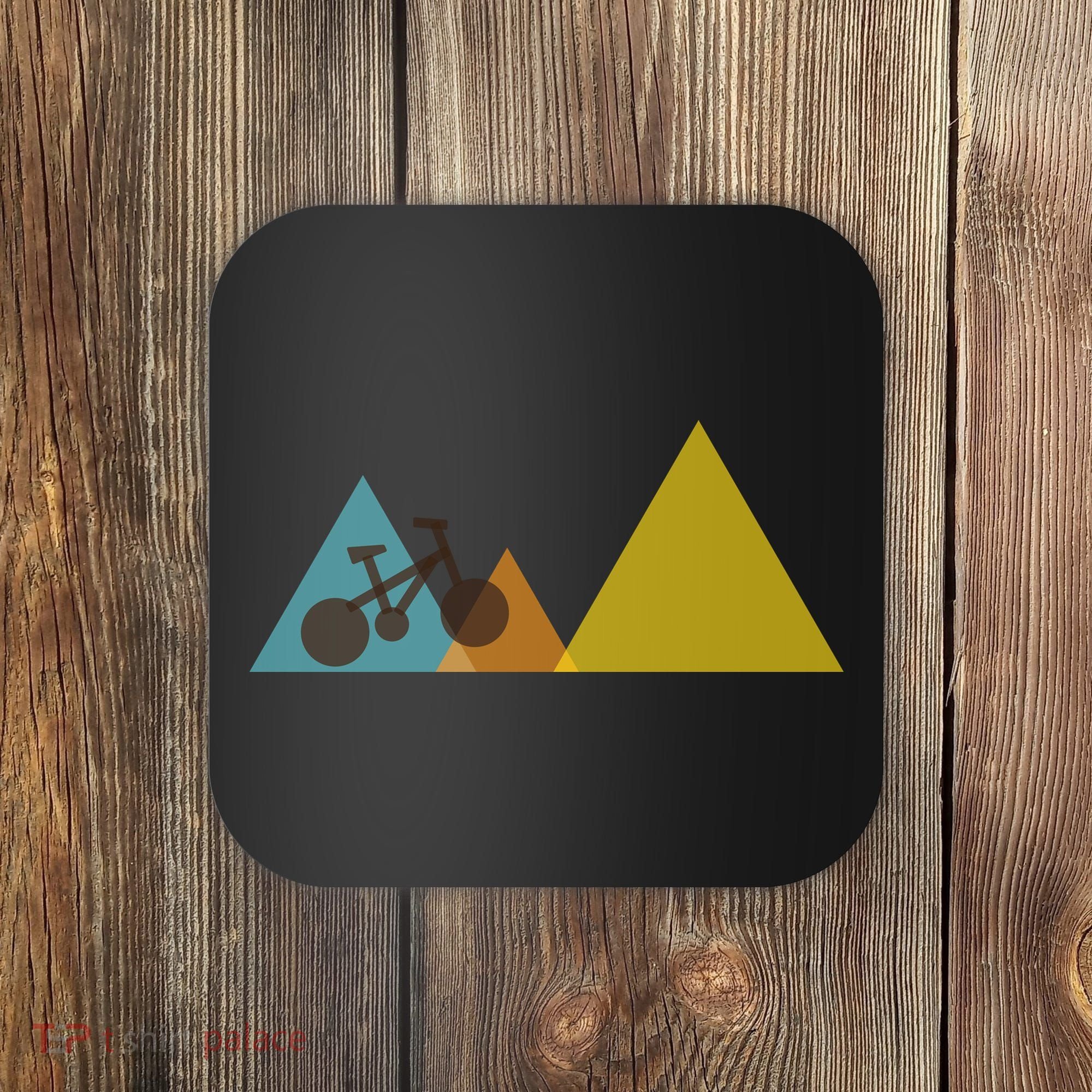 Bike Mountain Simple Logo Coaster
