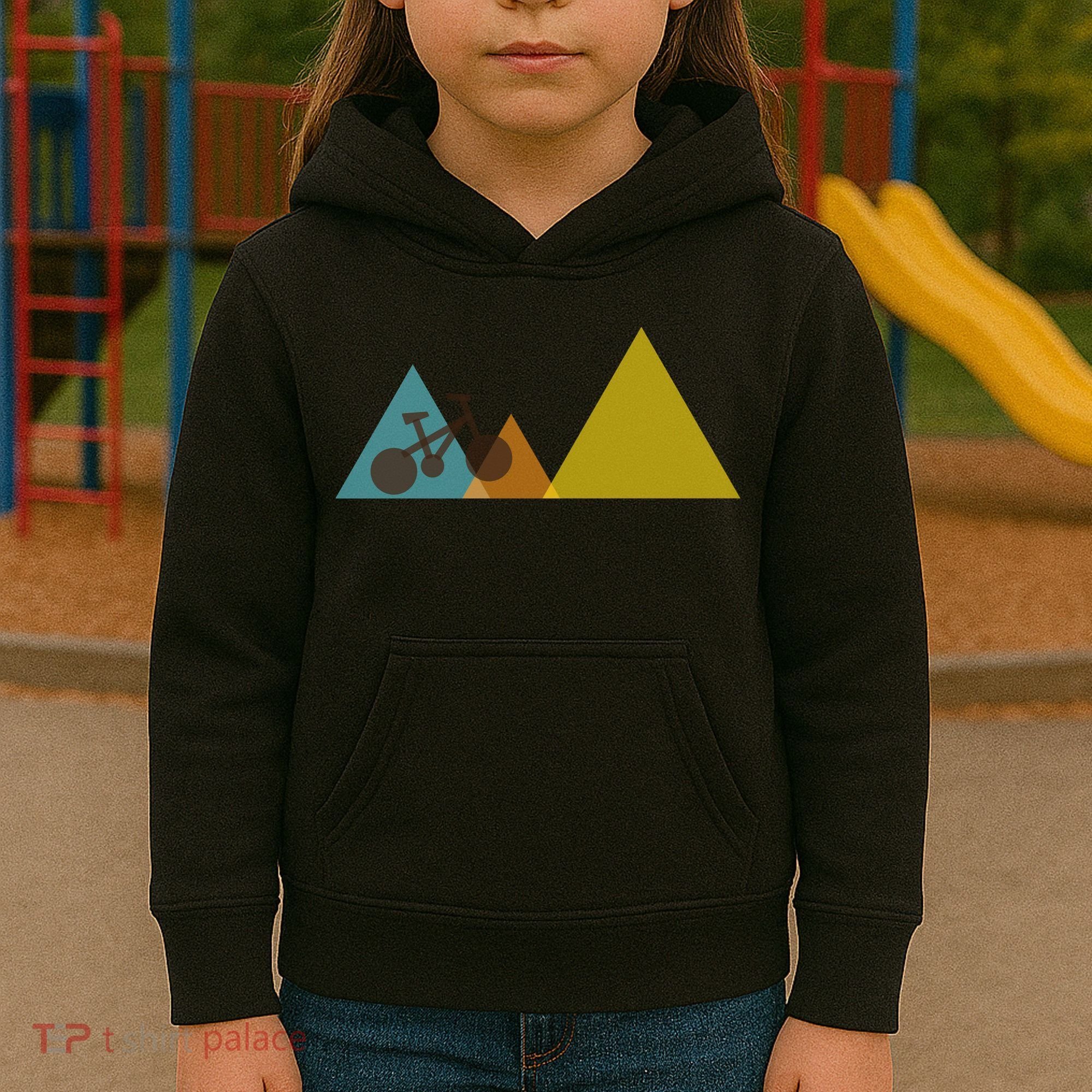 Bike Mountain Simple Logo Kids Hoodie