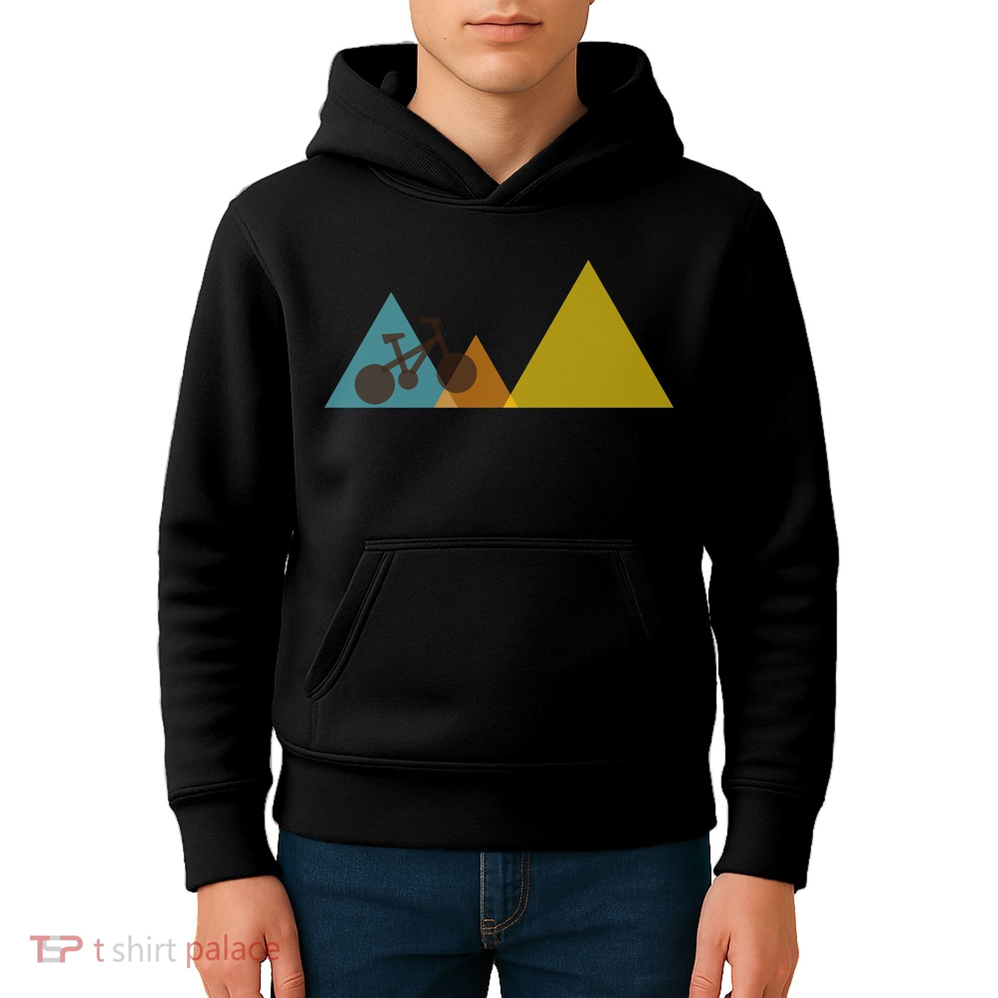 Bike Mountain Simple Logo Kids Hoodie