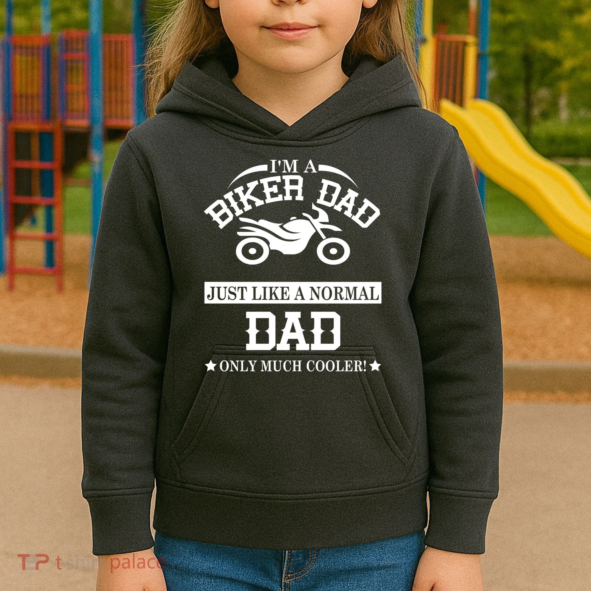 Biker Dad Kids Hoodie