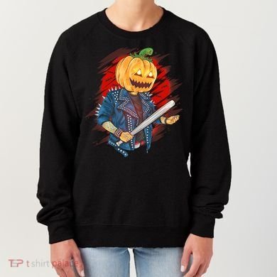 Biker Pumpkin Cool Halloween Women's Sweatshirt