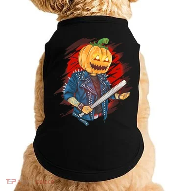 Biker Pumpkin Cool Halloween Doggie Tank