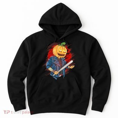 Biker Pumpkin Cool Halloween Hoodie