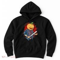 Biker Pumpkin Cool Halloween Hoodie thumb 0