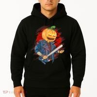 Biker Pumpkin Cool Halloween Hoodie thumb 2