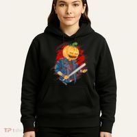 Biker Pumpkin Cool Halloween Hoodie thumb 5