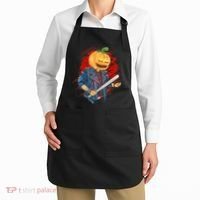 Biker Pumpkin Cool Halloween Apron thumb 2