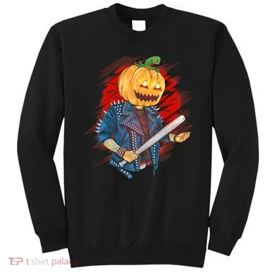 Biker Pumpkin Cool Halloween Sweatshirt