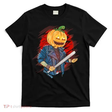 Biker Pumpkin Cool Halloween T-Shirt