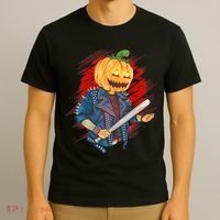 Biker Pumpkin Cool Halloween T-Shirt thumb 3