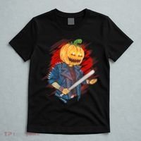 Biker Pumpkin Cool Halloween T-Shirt thumb 5