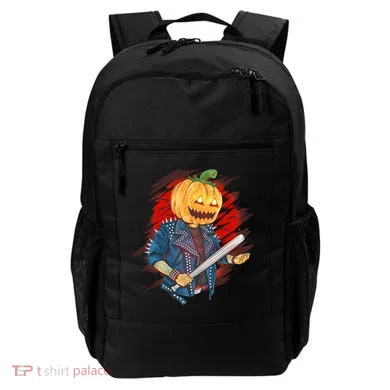 Biker Pumpkin Cool Halloween Backpack