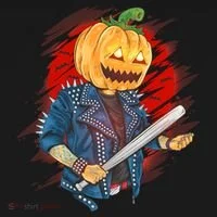 Biker Pumpkin Cool Halloween Bucket Hat thumb 4