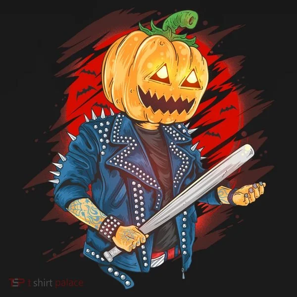 Biker Pumpkin Cool Halloween Bucket Hat