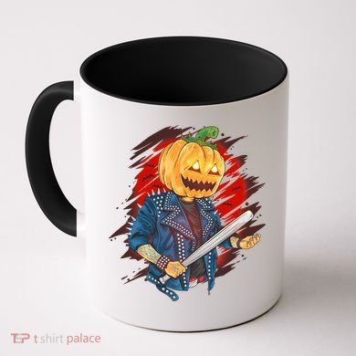 Biker Pumpkin Cool Halloween Coffee Mug
