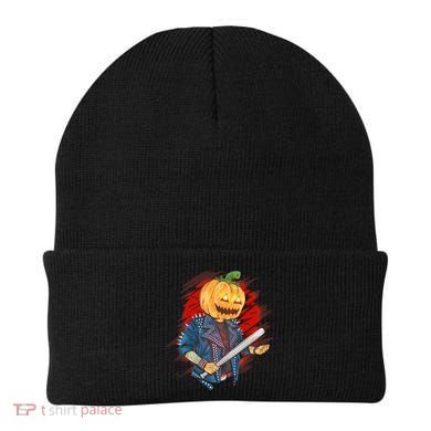 Biker Pumpkin Cool Halloween Beanie
