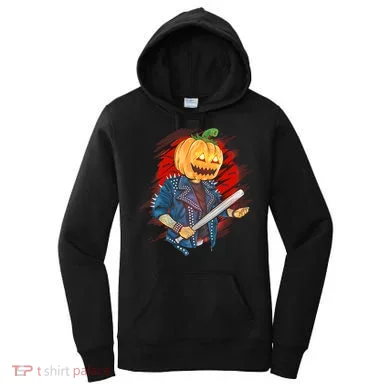 Biker Pumpkin Cool Halloween Women's Hoodie
