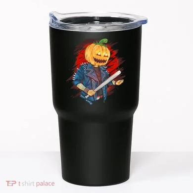 Biker Pumpkin Cool Halloween Tumbler