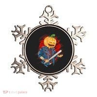 Biker Pumpkin Cool Halloween Ornament thumb 0