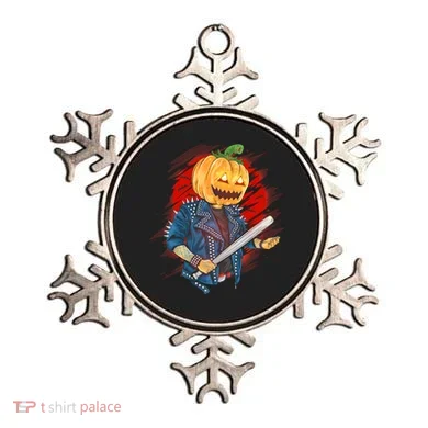 Biker Pumpkin Cool Halloween Ornament