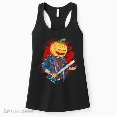 Biker Pumpkin Cool Halloween Women's Tank Top
