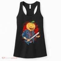 Biker Pumpkin Cool Halloween Women's Tank Top thumb 0
