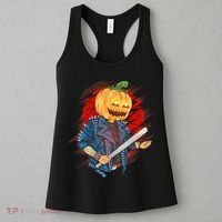 Biker Pumpkin Cool Halloween Women's Tank Top thumb 3