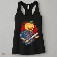 Biker Pumpkin Cool Halloween Women's Tank Top thumb 3