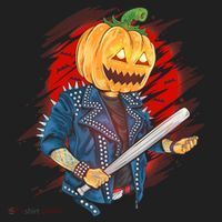 Biker Pumpkin Cool Halloween Hat thumb 2
