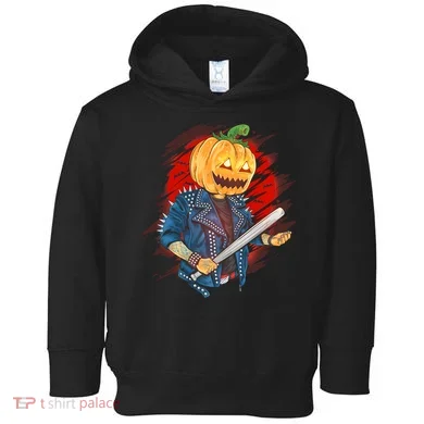 Biker Pumpkin Cool Halloween Toddler Hoodie
