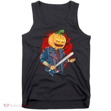 Biker Pumpkin Cool Halloween Tank Top