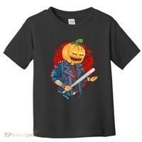 Biker Pumpkin Cool Halloween Toddler T-Shirt thumb 0