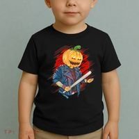 Biker Pumpkin Cool Halloween Toddler T-Shirt thumb 2