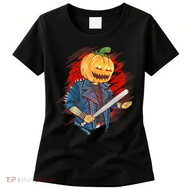 Biker Pumpkin Cool Halloween Women's T-Shirt