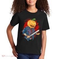 Biker Pumpkin Cool Halloween Kids T-Shirt thumb 2