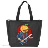 Biker Pumpkin Cool Halloween Tote Bag thumb 0