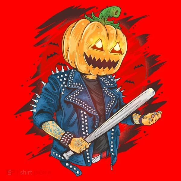 Biker Pumpkin Cool Halloween Santa Hat