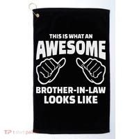 Brother In Law Gift Awesome Brother In Law Golf Towel thumb 0