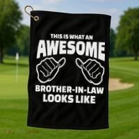 Brother In Law Gift Awesome Brother In Law Golf Towel thumb 1