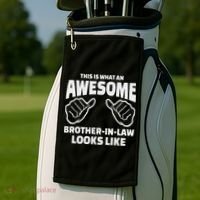 Brother In Law Gift Awesome Brother In Law Golf Towel thumb 2