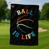 Ball Is Life Basketball Bball Lover Gift Golf Towel thumb 1
