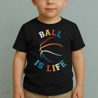 Ball Is Life Basketball Bball Lover Gift Toddler T-Shirt thumb 2