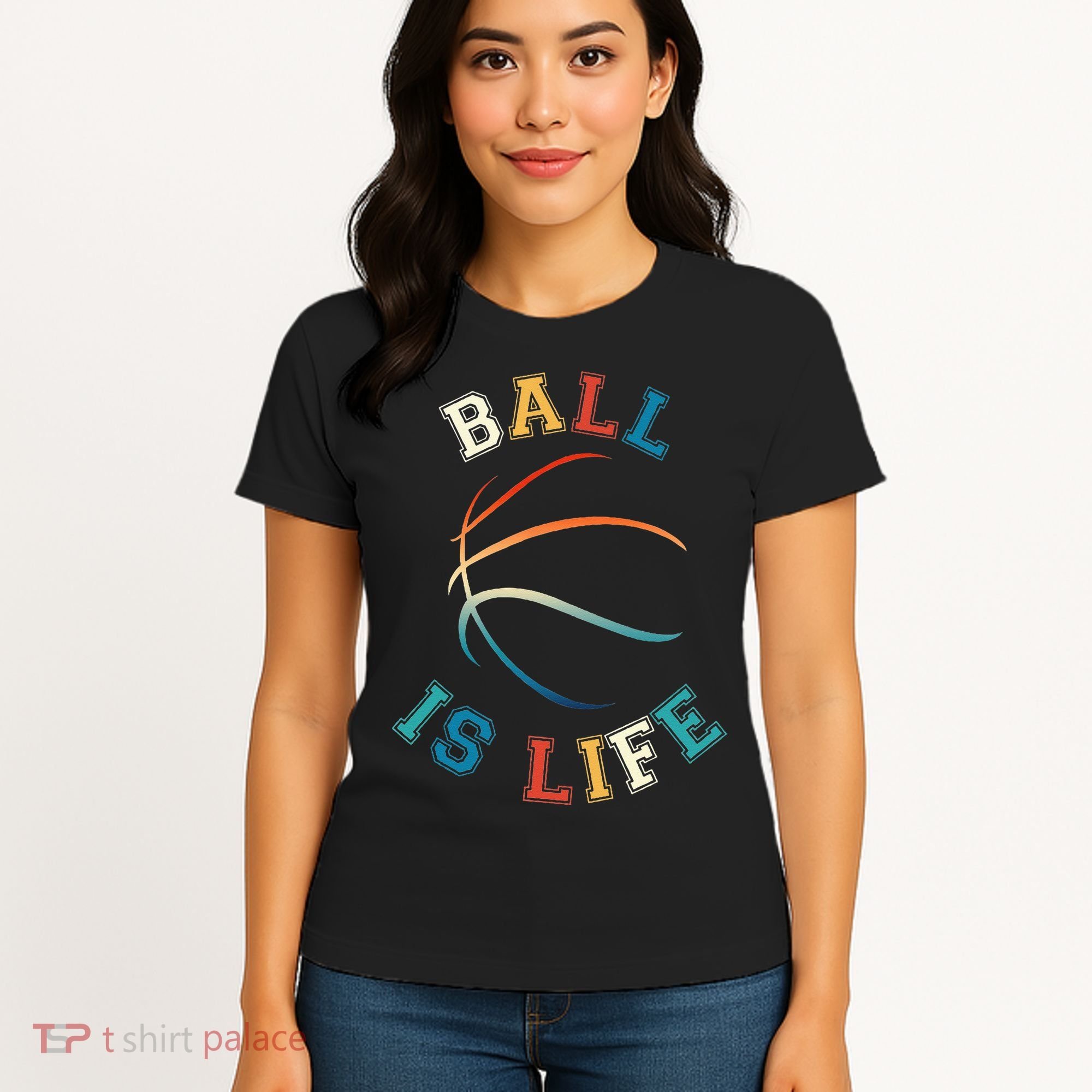 Ball Is Life Basketball Bball Lover Gift Women's T-Shirt