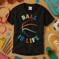 Ball Is Life Basketball Bball Lover Gift Kids T-Shirt thumb 3