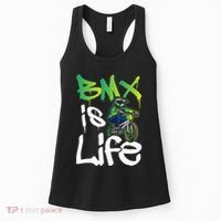 Bmx Is Life Cyclist Road Racing Freestyle Bike Rider Women's Tank Top thumb 0