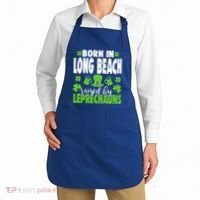 Born In Long Beach Raised By Leprechauns Gift Apron thumb 2