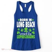 Born In Long Beach Raised By Leprechauns Gift Women's Tank Top thumb 0