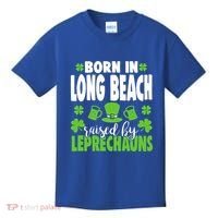 Born In Long Beach Raised By Leprechauns Gift Kids T-Shirt thumb 0